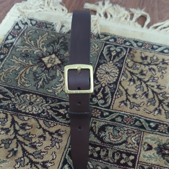 Coach Brown Belt with Gold Buckle - Picture 2 of 7